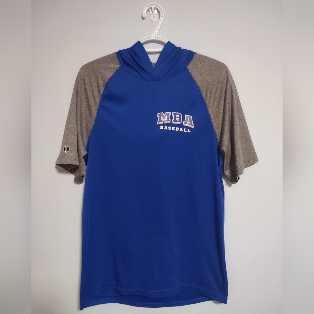 Blue and Gray Baseball Shirt